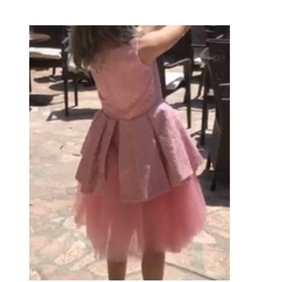 Lovely Vintage Lace Applique Short Dream Flower Girls Dress Size 12 Worn Once - Picture 5 of 7